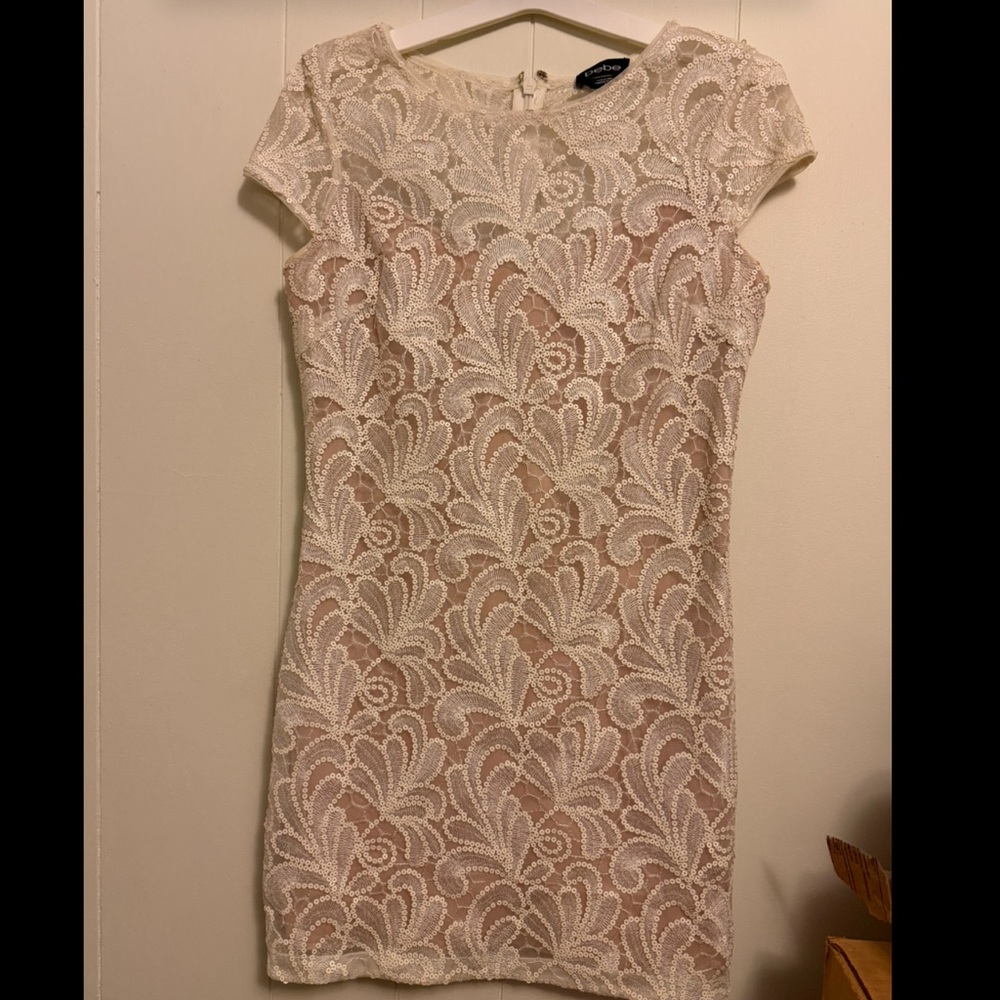 Elegant Cream Lace Dress